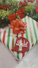 Load and play video in Gallery viewer, Dad Christmas Name Ornament
