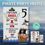 Load and play video in Gallery viewer, Pirate Ship Party Birthday Invitation Template
