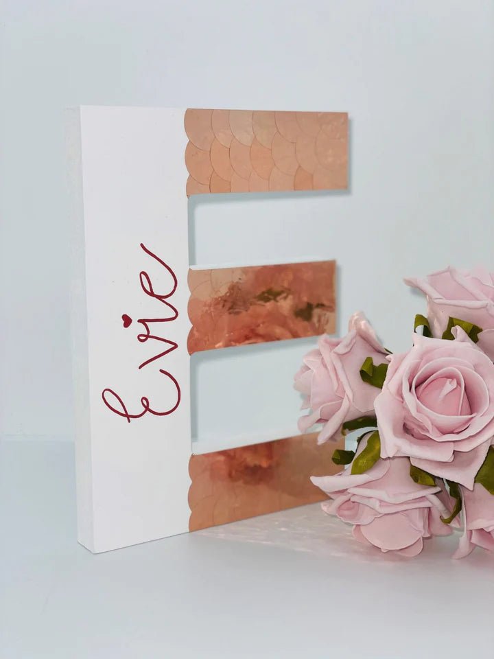 Rose Gold Name Letter - KLC Creation