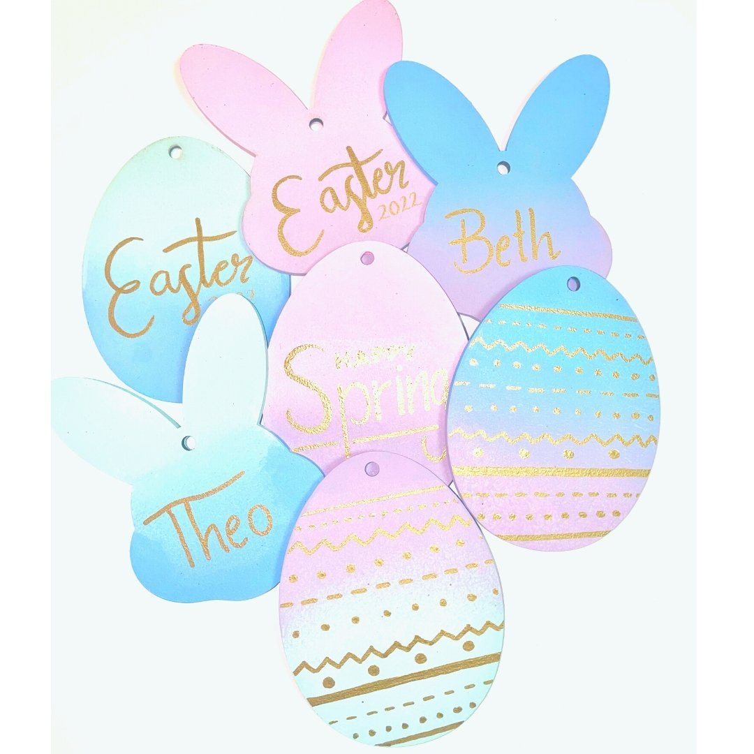 Easter Bunny Name Tree Decoration - KLC Creation