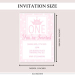 Load image into Gallery viewer, First Birthday Digital Invitation Template Pink Polka Dot - KLC Creation
