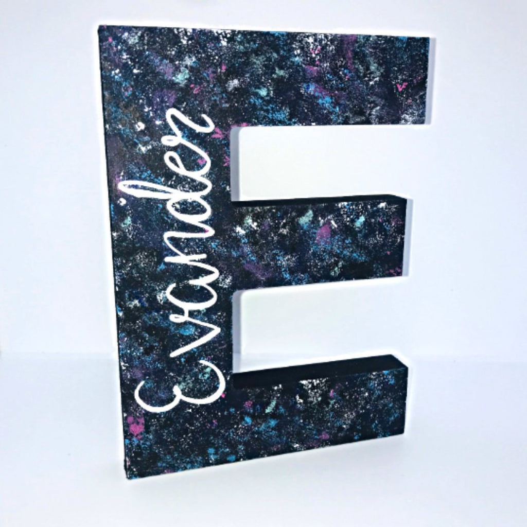 Galaxy Theme Name Letter - KLC Creation