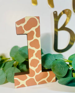 Giraffe Birthday Age Number Prop - KLC Creation