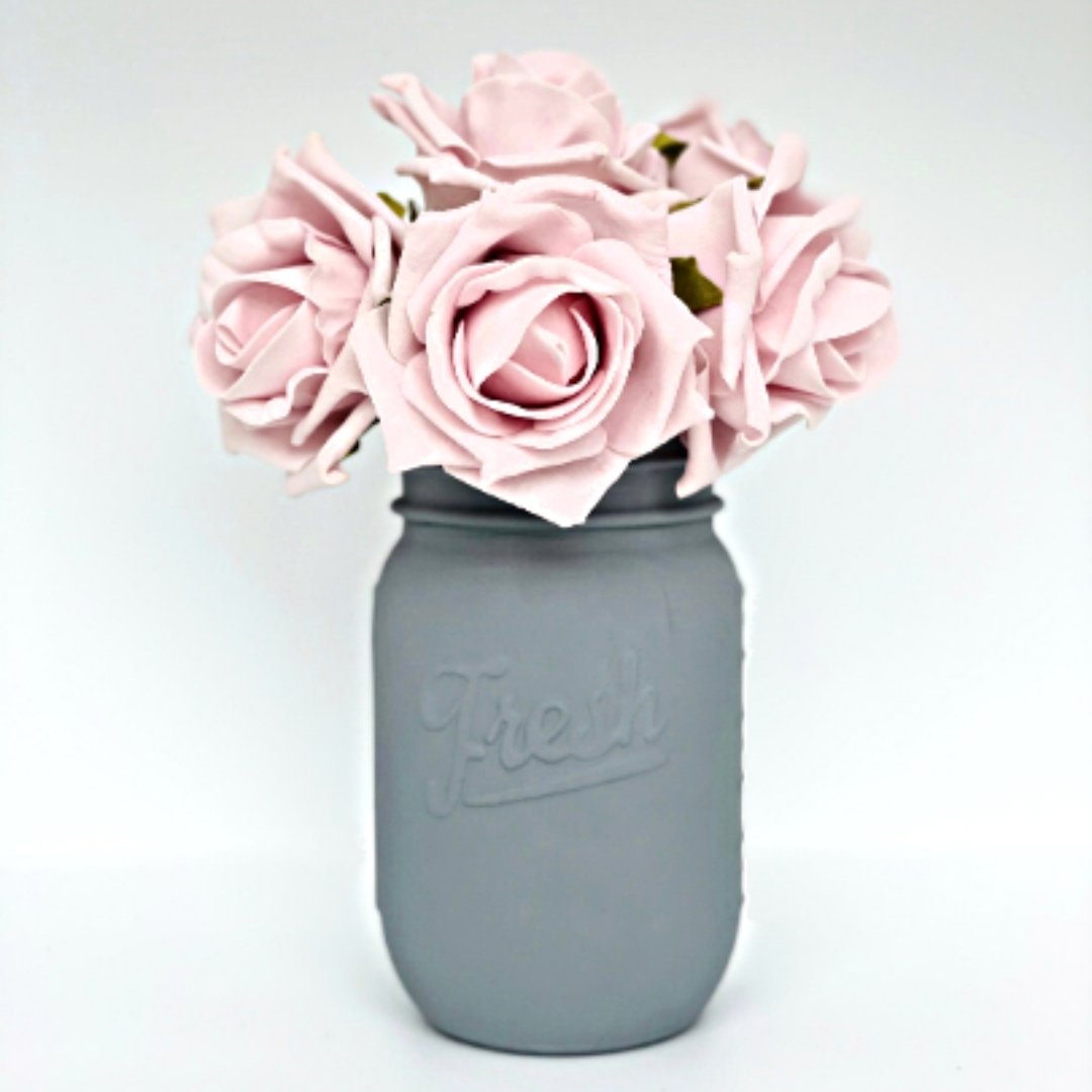 Grey Mason Jar - KLC Creation