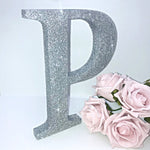 Load image into Gallery viewer, Large Silver Glitter Letter - KLC Creation
