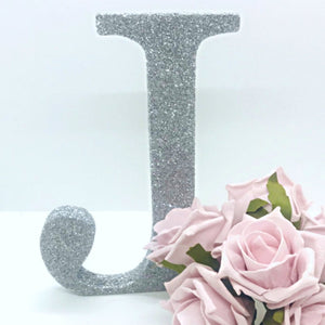 Large Silver Glitter Letter - KLC Creation