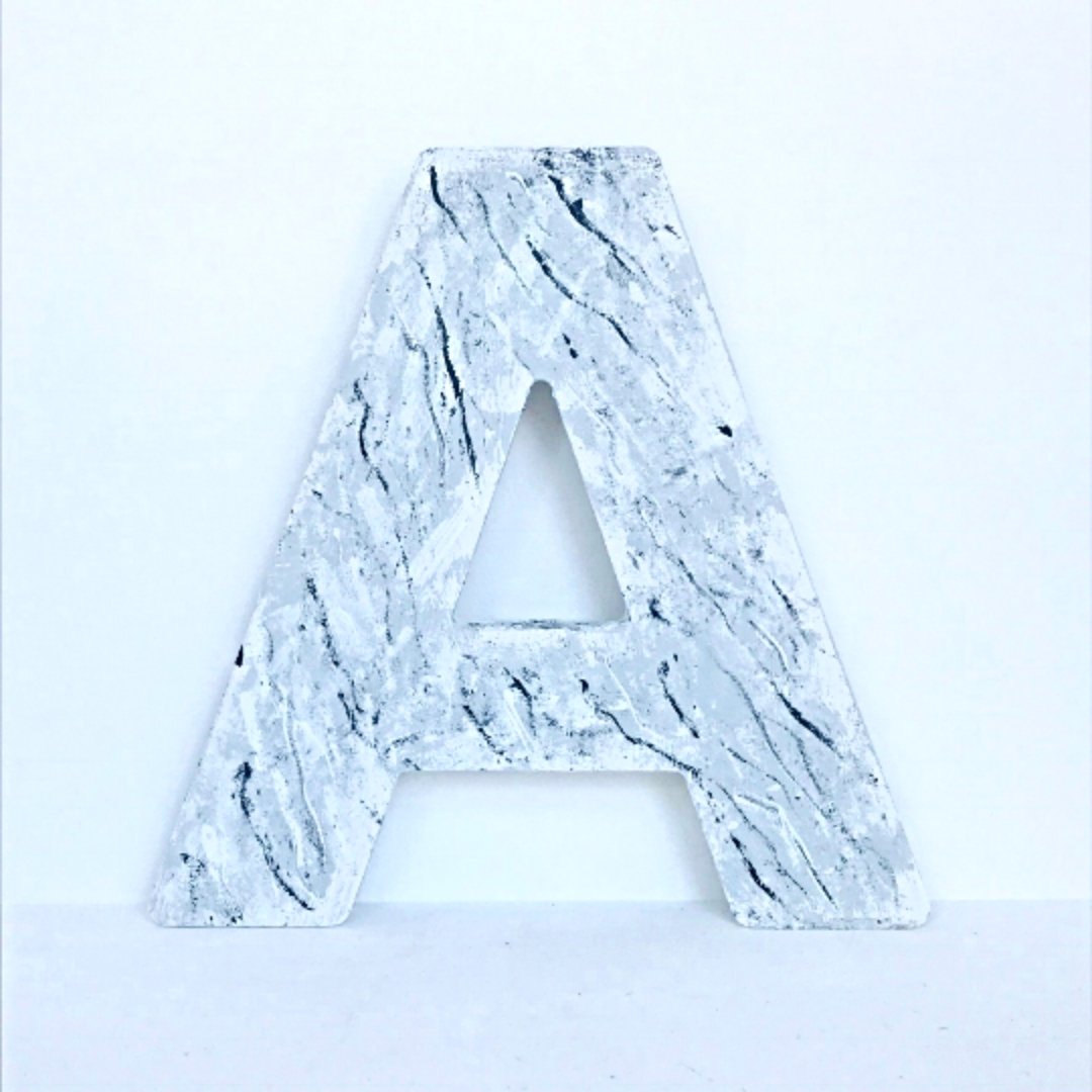 Marble Effect Large Letter - KLC Creation