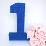 Load image into Gallery viewer, Navy Blue Glitter Number 1 Birthday Age Prop - KLC Creation
