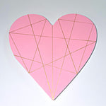 Load image into Gallery viewer, Pink &amp; Gold Geometric Heart - KLC Creation
