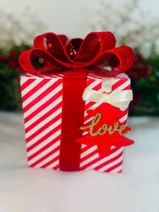 Red & Gold Love Christmas Ornament Set - KLC Creation
