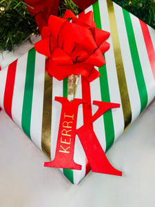 Red Name Letter Christmas Decoration - KLC Creation