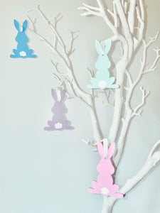 Set of 4 Hanging Easter Bunny Tree Decorations - KLC Creation
