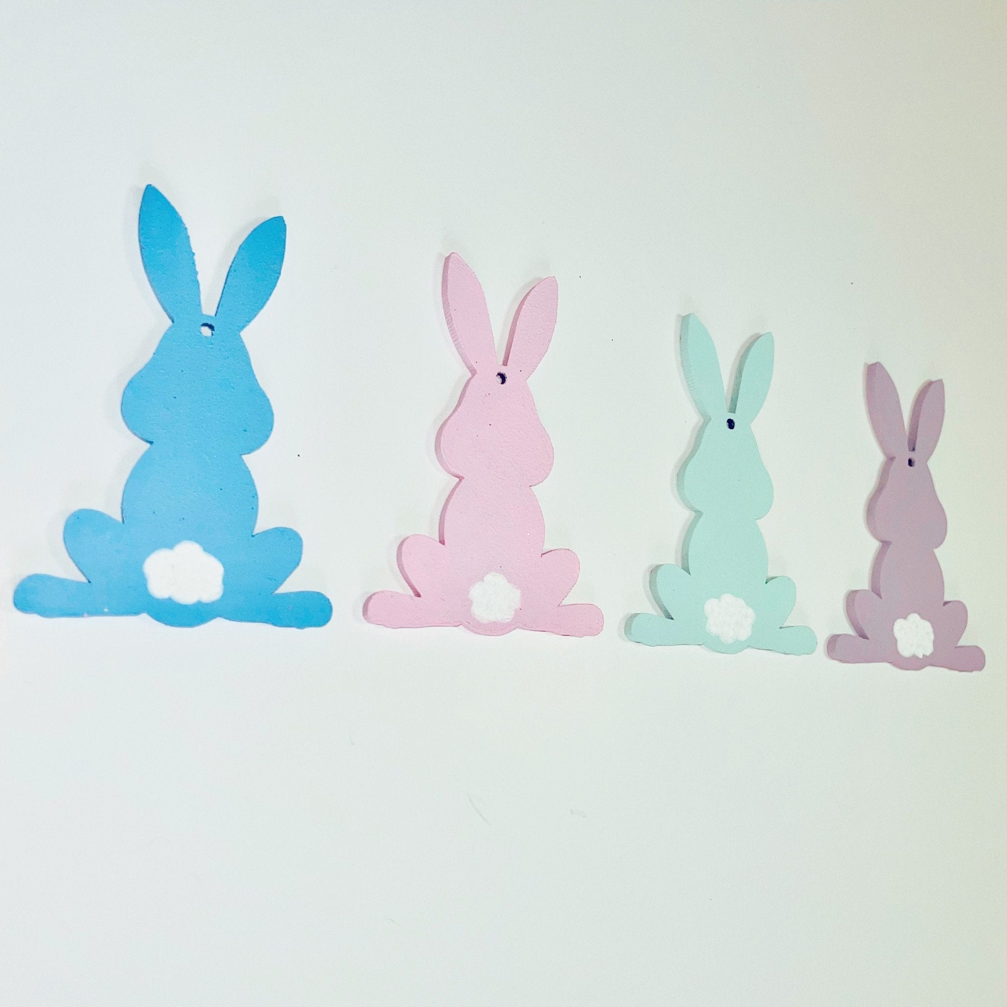 Set of 4 Hanging Easter Bunny Tree Decorations - KLC Creation
