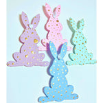 Load image into Gallery viewer, Set of 4 Pastel &amp; Gold Easter Bunny Tree Decorations - KLC Creation
