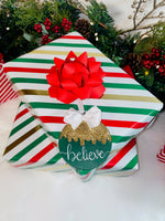 Load image into Gallery viewer, Set of Believe Christmas Bauble Decorations - KLC Creation
