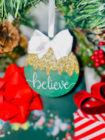 Load image into Gallery viewer, Set of Believe Christmas Bauble Decorations - KLC Creation
