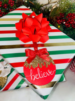 Load image into Gallery viewer, Set of Believe Christmas Bauble Decorations - KLC Creation
