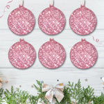Load image into Gallery viewer, Set of Rose Gold Glitter Bauble Decorations - KLC Creation
