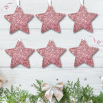 Load image into Gallery viewer, Set of Rose Gold Glitter Star Bauble Decorations - KLC Creation
