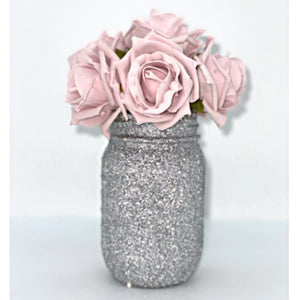 Silver Glitter Mason Jar - KLC Creation